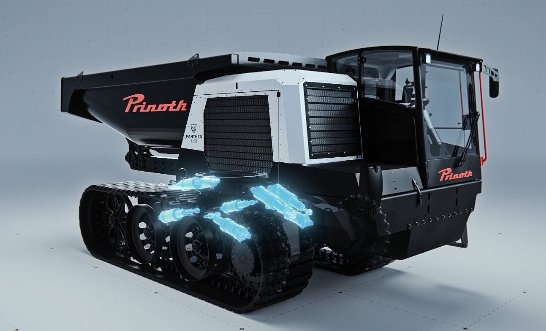 Prinoth's dual-setting suspension automatically adjusts shock stiffness based on payload. By continuously sensing load changes, it switches seamlessly between empty and loaded modes to deliver consistent ride comfort, predictable handling, and reduced stress on key components.